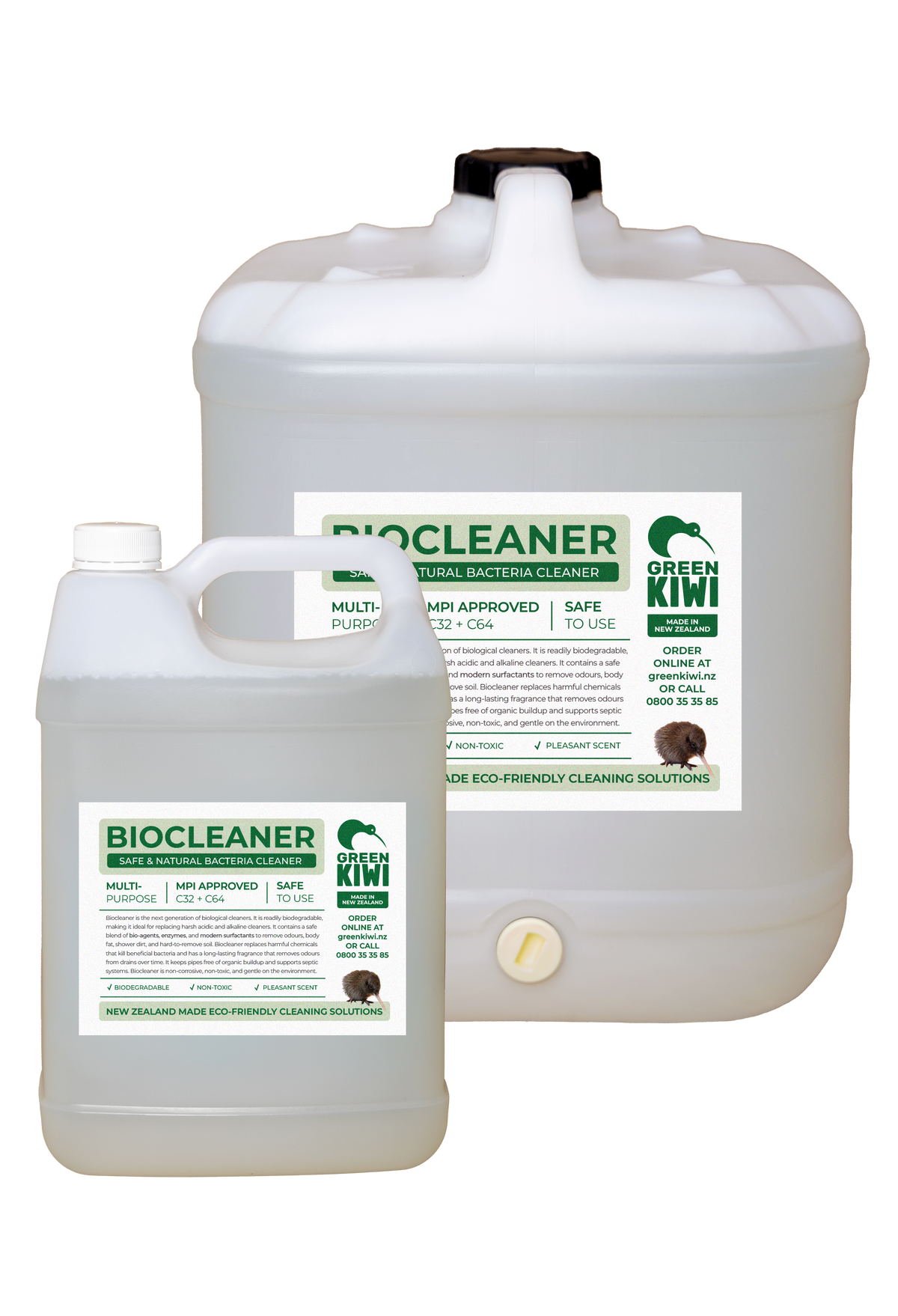 Pure Bio Cleaner Bio-Cleaner Natural Enzyme & Septic Safe Cleaner Concentrate – Green Kiwi