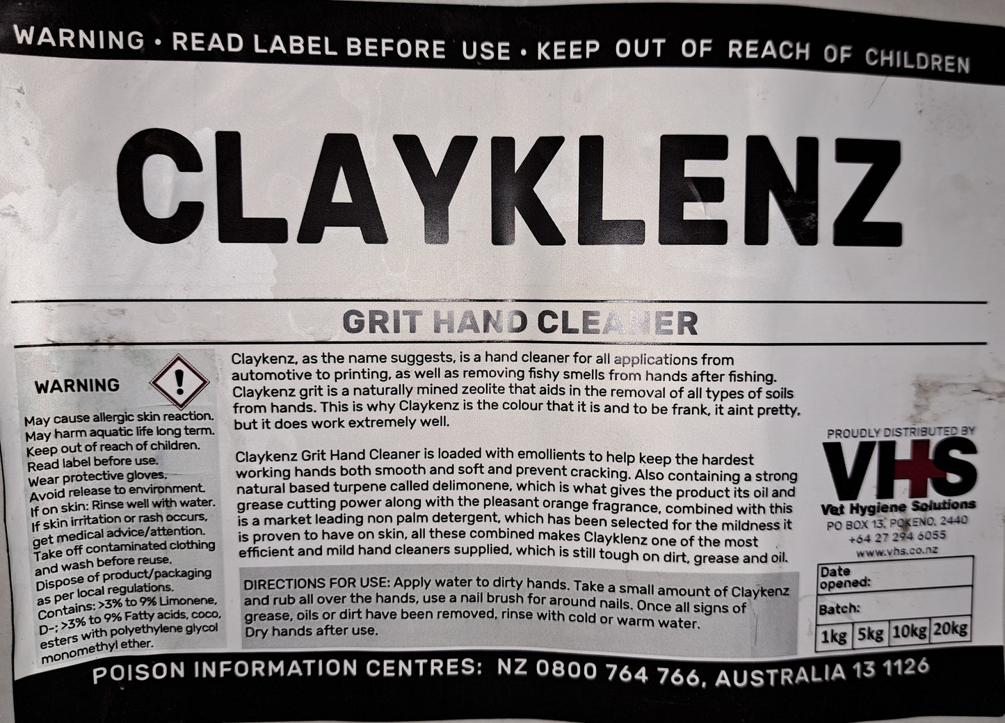 Clayklenz Gritty Natural Hand Cleaner